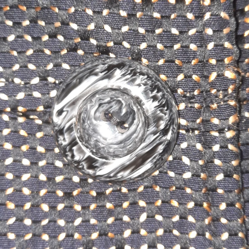 ELLEN TRACY Wool Blend Blazer Matte Bronze Gold Black Grey Woven Office $548 6P - Picture 5 of 10